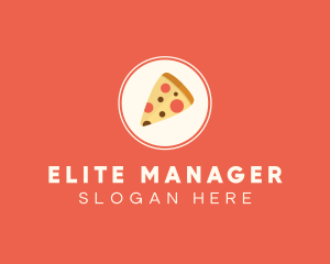 Pizza Slice Circle logo design