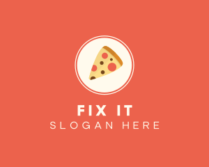 Pizza Slice Circle logo design