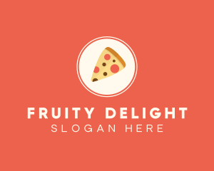 Pizza Slice Circle logo design