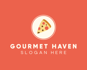 Pizza Slice Circle logo design