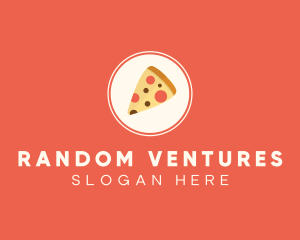 Pizza Slice Circle logo design