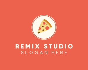 Pizza Slice Circle logo design