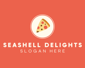 Pizza Slice Circle logo design