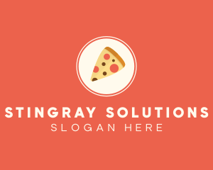 Pizza Slice Circle logo design