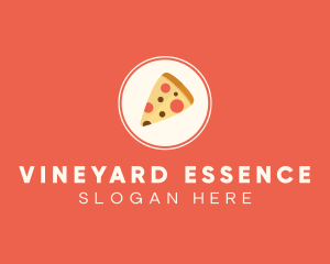 Pizza Slice Circle logo design