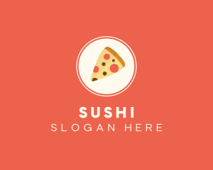 Pizza Slice Circle logo design