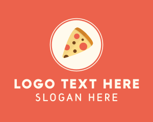 Eat - Pizza Slice Restaurant logo design