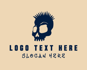 Streetwear - Punk Skull Rock Band logo design