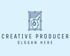 Producer - Music Headphones Person logo design