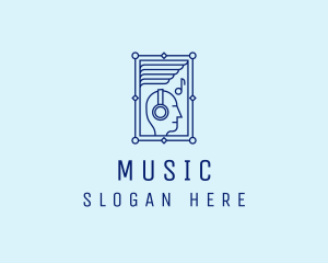 Music Headphones Person  logo design