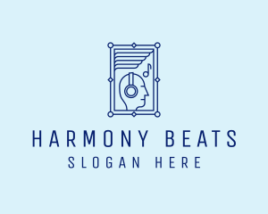 Music - Music Headphones Person logo design