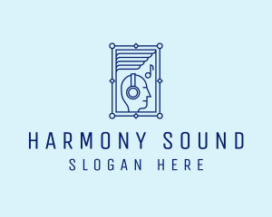 Music - Music Headphones Person logo design