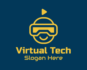 Virtual - Virtual Reality Avatar logo design