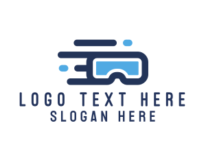 Augmented Reality - Virtual Reality Goggles logo design