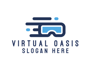 Virtual Reality Goggles logo design