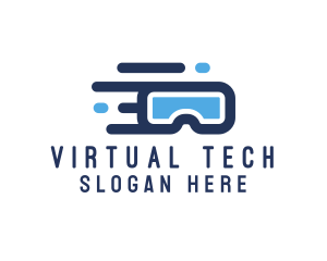 Virtual Reality Goggles logo design