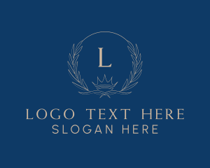 Wreath - Crown Wreath Luxury logo design