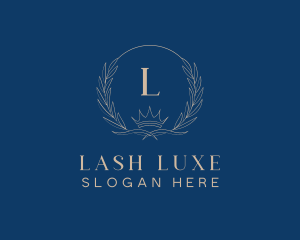 Crown Wreath Luxury logo design