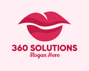 Pink Feminine Lips  logo design