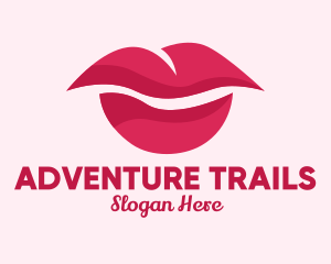 Pink Feminine Lips  logo design