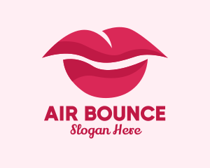 Pink Feminine Lips  logo design