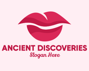 Pink Feminine Lips  logo design