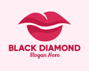 Pink Feminine Lips  logo design