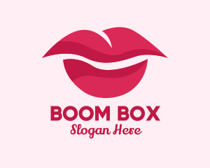 Pink Feminine Lips  logo design