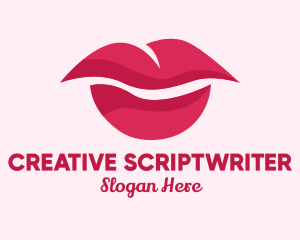 Pink Feminine Lips  logo design