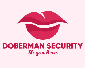 Pink Feminine Lips  logo design