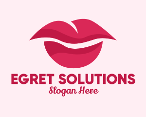 Pink Feminine Lips  logo design