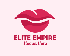 Pink Feminine Lips  logo design