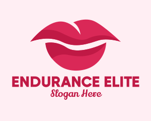 Pink Feminine Lips  logo design