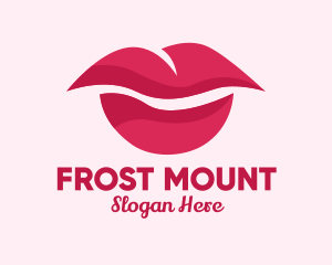 Pink Feminine Lips  logo design