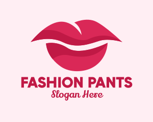 Pink Feminine Lips  logo design