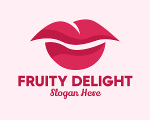 Pink Feminine Lips  logo design