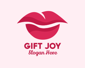 Pink Feminine Lips  logo design