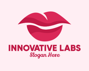 Pink Feminine Lips  logo design