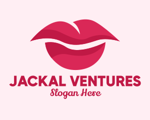 Pink Feminine Lips  logo design