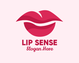 Pink Feminine Lips  logo design