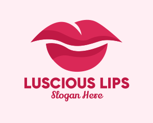 Lips - Pink Feminine Lips logo design