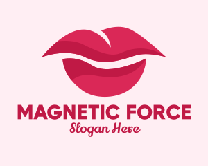 Pink Feminine Lips  logo design