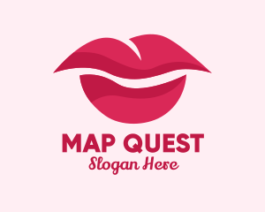 Pink Feminine Lips  logo design