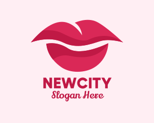 Pink Feminine Lips  logo design