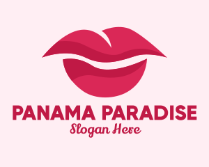 Pink Feminine Lips  logo design