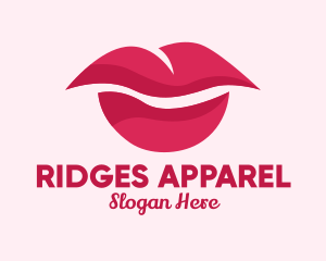 Pink Feminine Lips  logo design