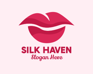 Pink Feminine Lips  logo design