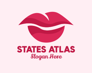 Pink Feminine Lips  logo design