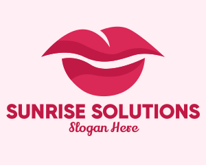 Pink Feminine Lips  logo design