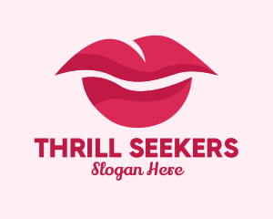 Pink Feminine Lips  logo design